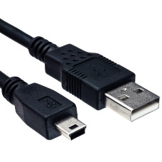 Шнур 5V2A USB-miniUSB  1м. черный