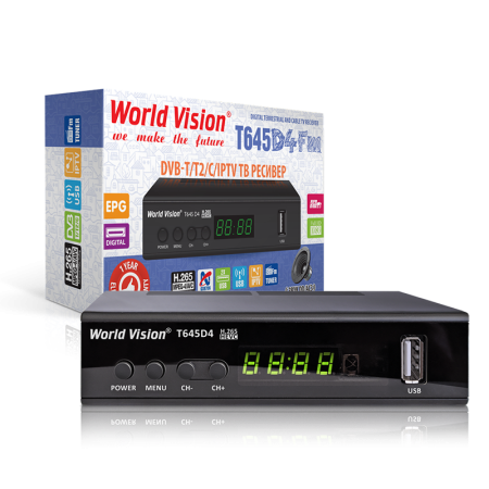 Т2 ресивер  World Vision T645D4 FM