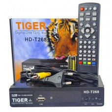 Т2 ресивер тюнер TIGER new HD-T268 металл + интернет
