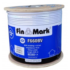 Коаксиальный кабель FinMark F660BV белый  (305 м.) 60%