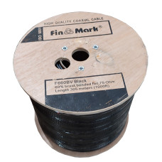 Коаксиальный кабель FinMark F660BV черный  (305 м.) 60%