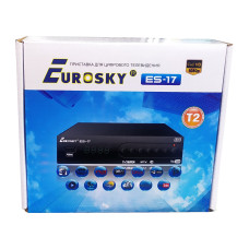  Т2 ресивер тюнер Es-17 ТМ Eurosky  металлический корпус +IPTV+YouTube