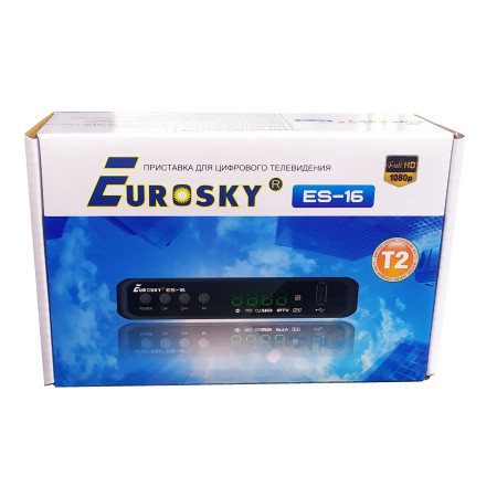 Т2 ресивер тюнер Es-16 ТМ Eurosky + IPTV + YouTube