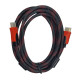 Кабель HDMI-HDMI c  ферритовыми фильтрами красно черный 3 м.