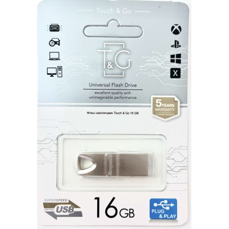 USB флеш T&G 117 золото Metal series 16GB