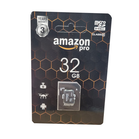 micro SDHC карта памяти AMAZONpro 32GB class 10 (с адаптером)