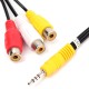 Переходник 10см 3RCA гнездо -jack3.5мм Переходник 10см 3RCA гнездо -jack3.5мм