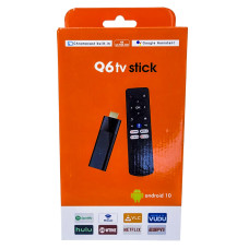 Смарт приставка Q6TV stick 1/8 ГБ, Android TV 10 голосовой поиск. Гарантия 6м.