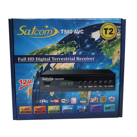 Т2 ресивер тюнер Satcom T-510  AVC 12V