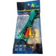 Шнур тюльпан 3RCA-Jack3,5 18мм. 1.2м цветной в пакете
