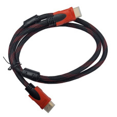Кабель HDMI-HDMI з феритовим  фільтром червоно чорний 1 м.