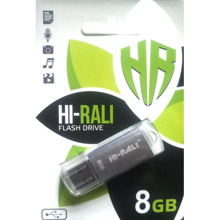 Флеш  Hi-Rali 8GB Rocket series Silver