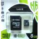 micro SDHC карта памяти HI-RALI  8GB class 10 (с адаптером)