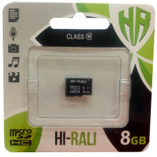 micro SDHC карта пам'яті HI-RALI 8GB class 10 (без адаптера)