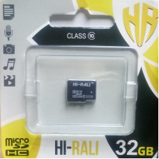 micro SDHC карта пам'яті HI-RALI 32GB class 10 (без адаптера)