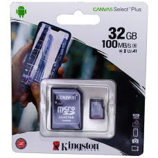 micro SDHC карта памяти Kingston 32GB class 10 (с адаптером)