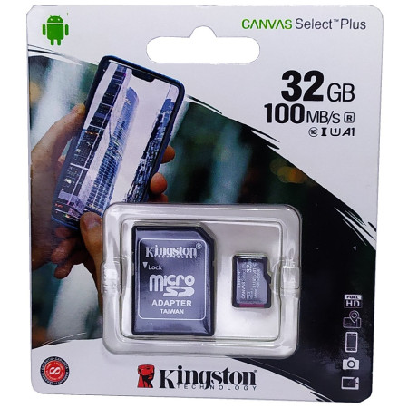 micro SDHC карта пам'яті Kingston 32GB class 10 (з адаптером)