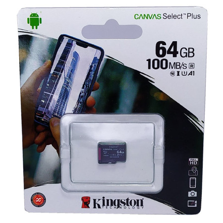 micro SDHC карта пам'яті Kingston 64GB class 10 (без адаптера)