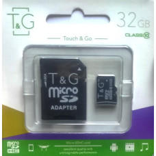 micro SDHC карта пам'яті T&G 32GB class 10 (з адаптером)