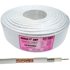 Коаксиальный кабель RG-6 EUROSAT CF604SU 48ж.  Белый 100м. Медь