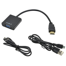 Переходник HDMI  VGA с питанием и звуком 