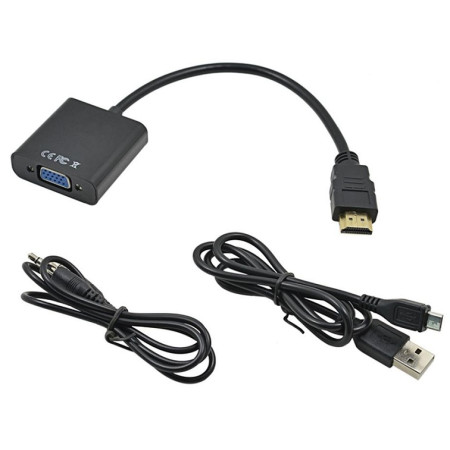 Переходник HDMI  VGA с питанием и звуком