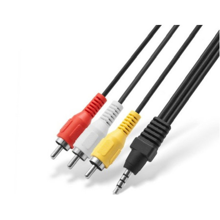 Кабель 3RCA-jack 3.5mm  1m